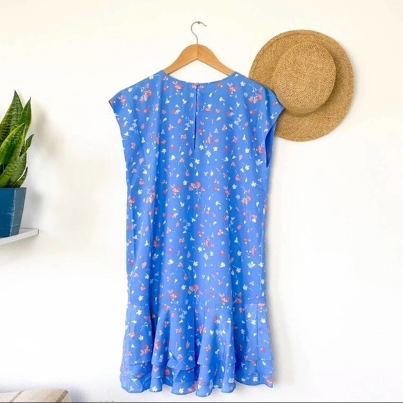 Joie Coreen Floral Tiered Dress in Blue size M Medium - Picture 9 of 11